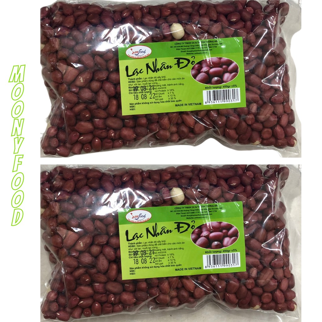 Lạc Đỏ Hạt Đậu Phộng Tây Bắc Sấy Khô Bóc Tay Gói 450G