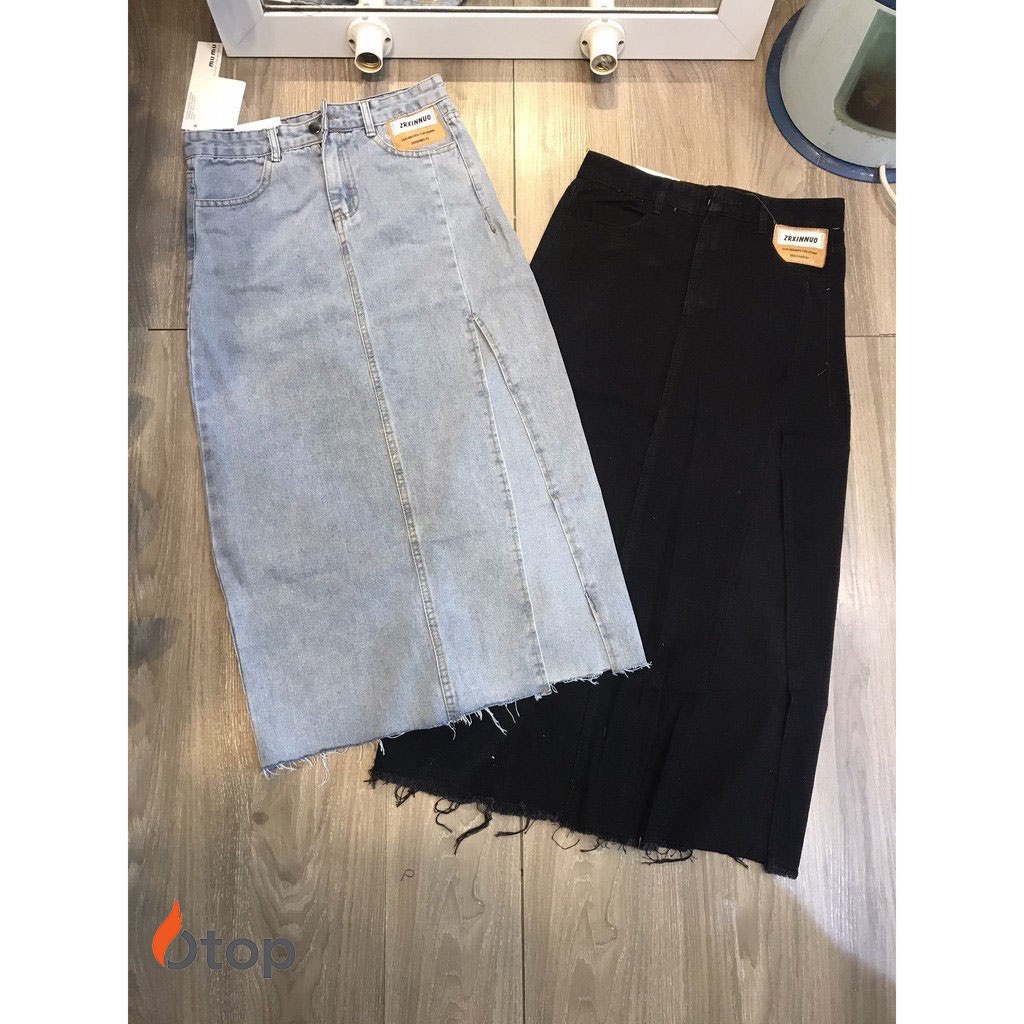 Váy jean xẻ dài cạp cao OTOP | BigBuy360 - bigbuy360.vn