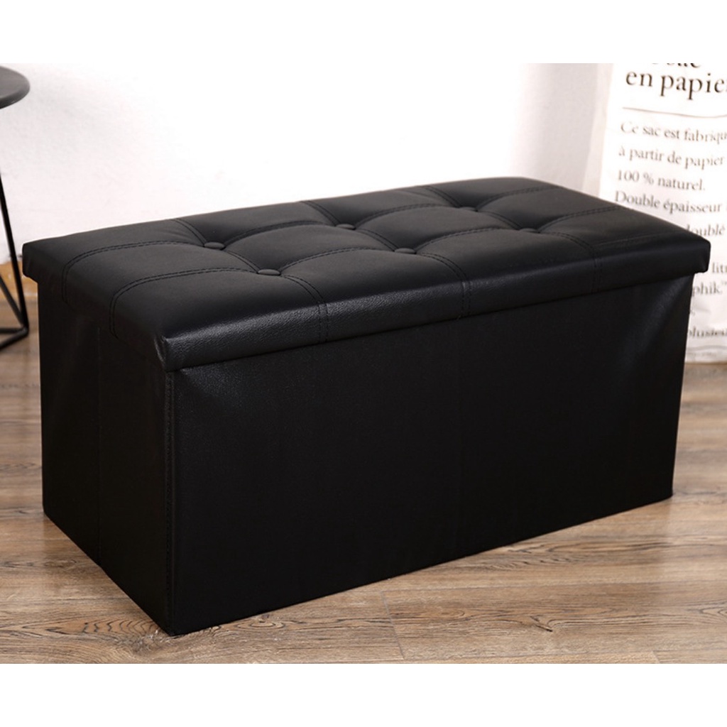 Ghế hộp đựng đồ sofa 2in1 da bấm cúc sang trọng tiện dụng