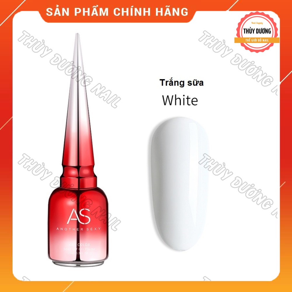 Sơn gel AS chính hãng chai đỏ màu trắng sữa (trắng tinh) 15ml