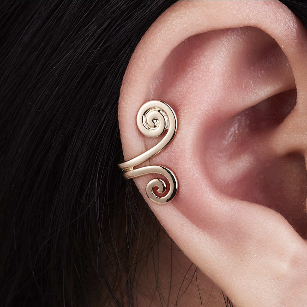 Khuyên Kẹp Vành Tai Hình Đám Mây/ Ốc Sên Phong Cách Bohemian Đơn Giản Thời Trang Cho Nữ