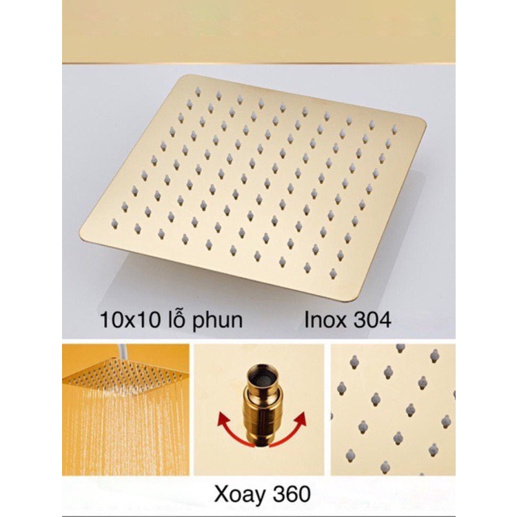 Bộ sen cây tắm đứng Richter Store phím nhấn nóng lạnh, chất liệu inox 304 mạ nano tĩnh điện chống ăn mòn, 1 đổi 1 7 ngày