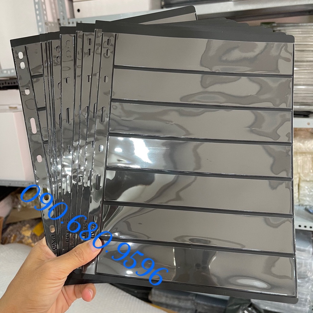Combo 10 Lá Phơi Đựng Tem 7 Ngăn Chính Hãng Mingt - PCCB 9 Lổ