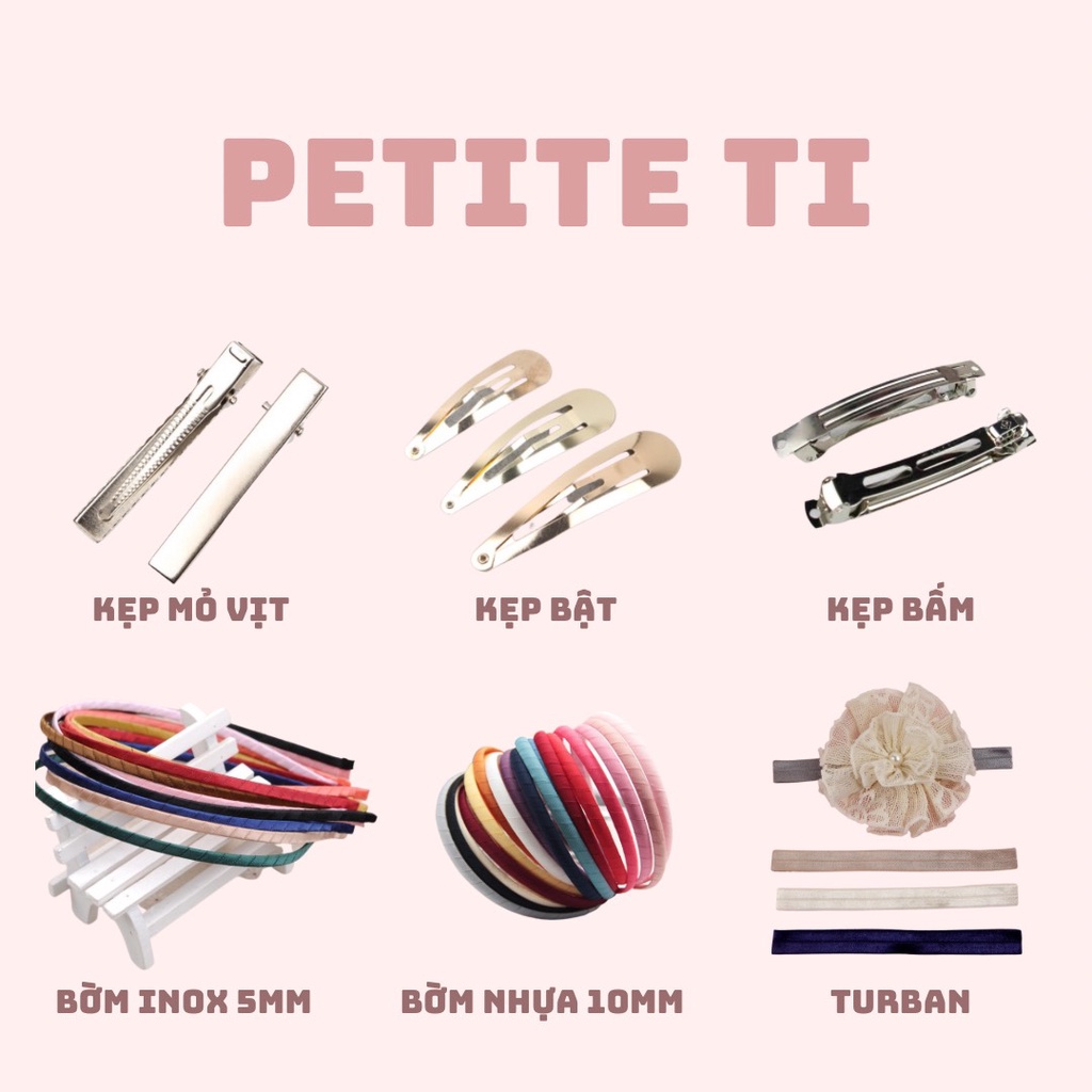 Nơ ren đen - Băng đô cài  - Turban đủ SIZE cho bé từ mới sinh tới 12 tuổi