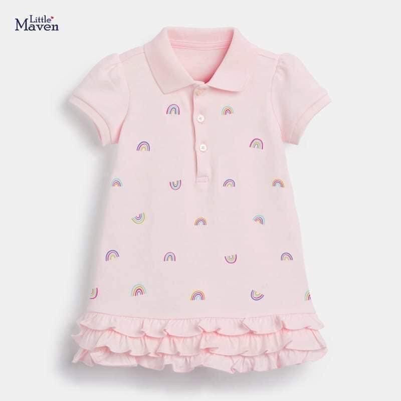 Váy cotton cho bé gái little maven (V0097-595-591-10202)