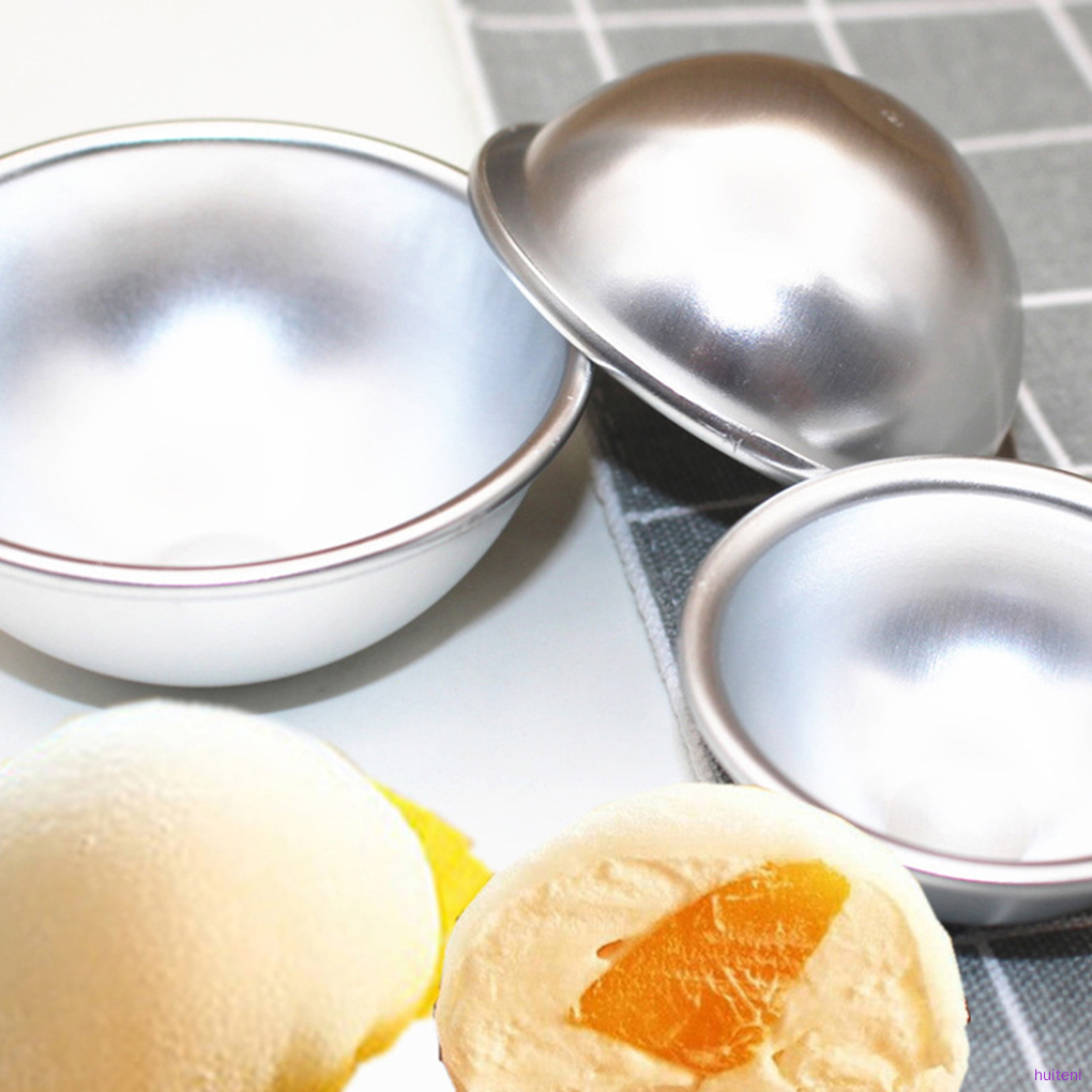 Bộ 3 cái khuôn làm bánh hình bán cầu bằng hợp kim nhôm