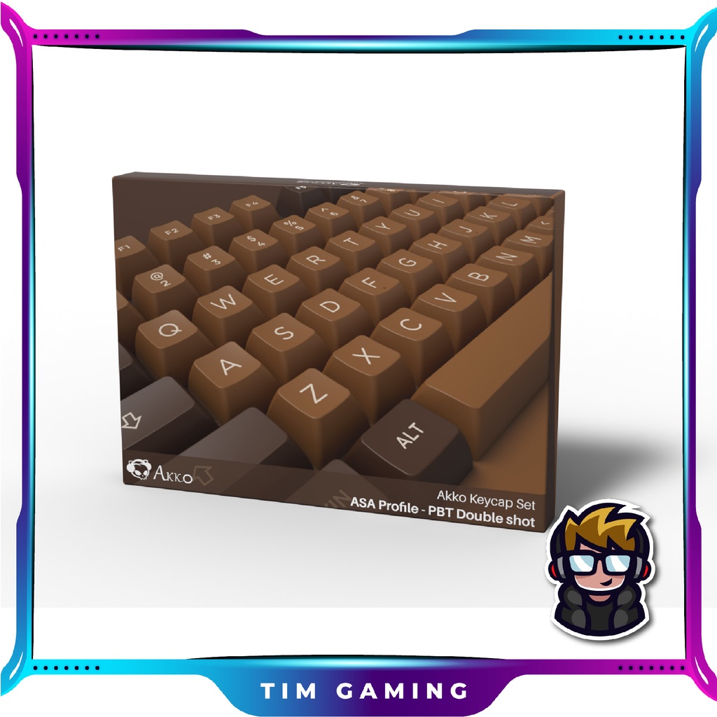 [Mã 254ELSALE giảm 7% đơn 300K] Bộ Keycap AKKO set – Chocolate (PBT Double-Shot/ASA profile/178 nút)