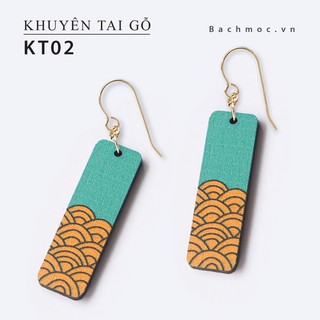 Khuyên tai gỗ cute cá tính