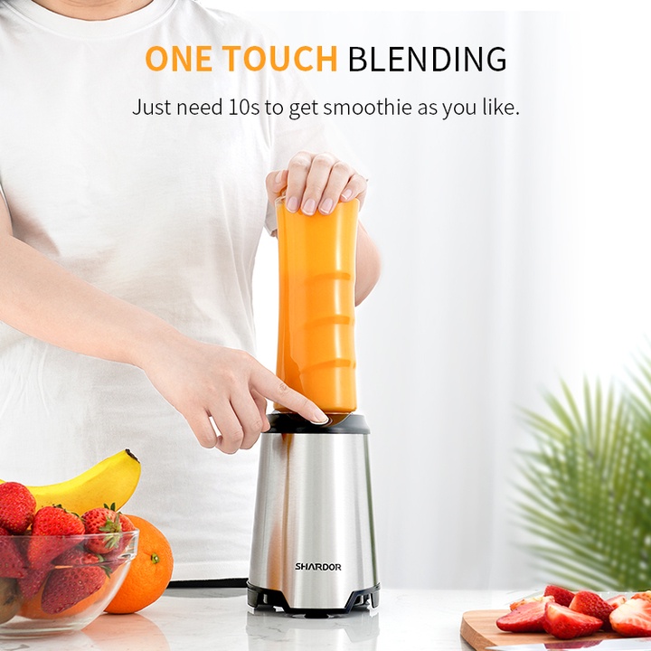 Máy xay sinh tố Shardor PB615B, công suất 300W, Blender Juicer Smoothie Blender Mixeur Portable