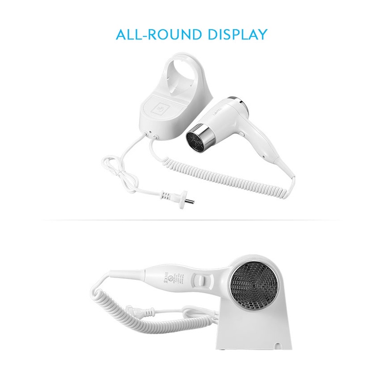 Máy sấy tóc treo tường không có ổ cắm và có ổ cắm Lavfill LFHD-1Y/2Y