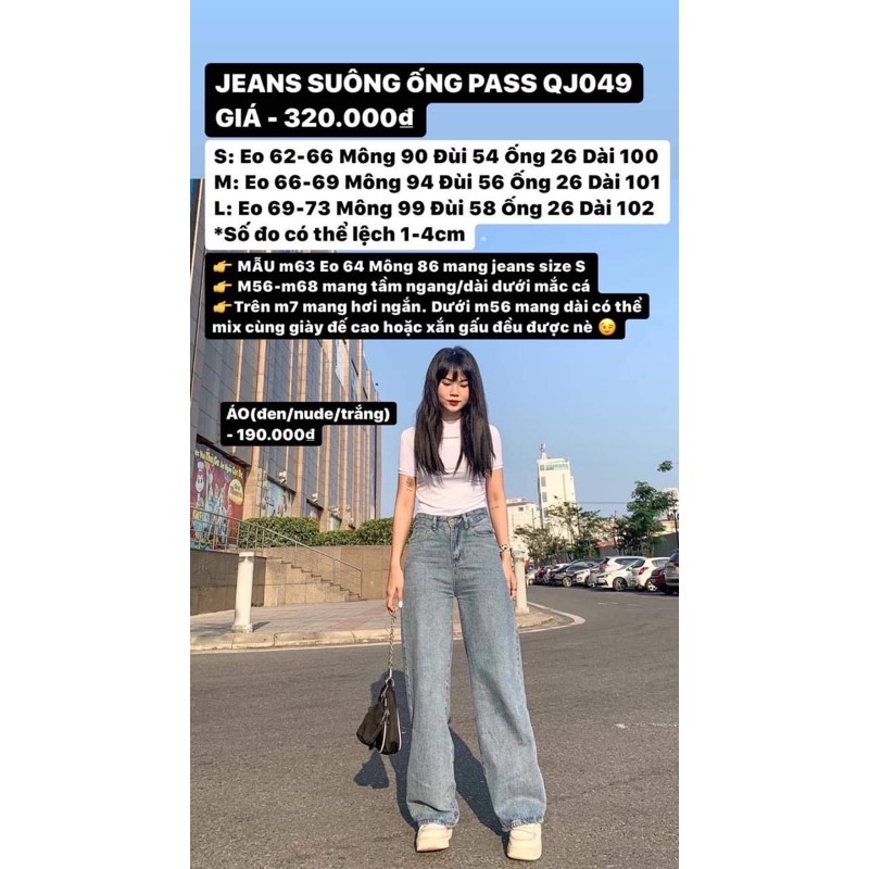 QUẦN JEANS SUÔNG ỐNG PASS-QJ049