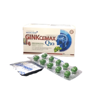 GINKCEMAX Q10 – Hỗ trợ hoạt huyết, tăng cường tuần hoàn máu não, giảm nguy cơ di chứng tai biến mạch máu não (60 viên)