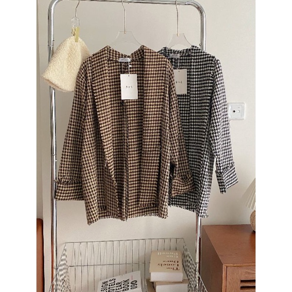 Áo vest dạ sweet ziczac 1 lớp tua rách