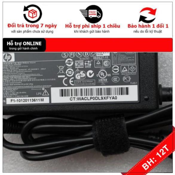 [BH12TH] [- Sạc Laptop HP Compaq CQ45 CQ60 CQ61 CQ62 18.5v 3.5A 65W ZIN