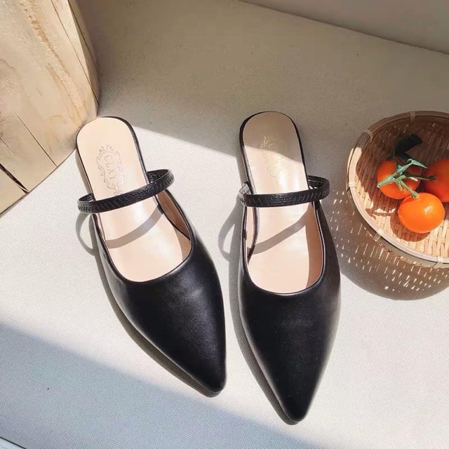 Dép sục vintage dây ngang mũi nhọn (kèm 2 ảnh thật cuối)