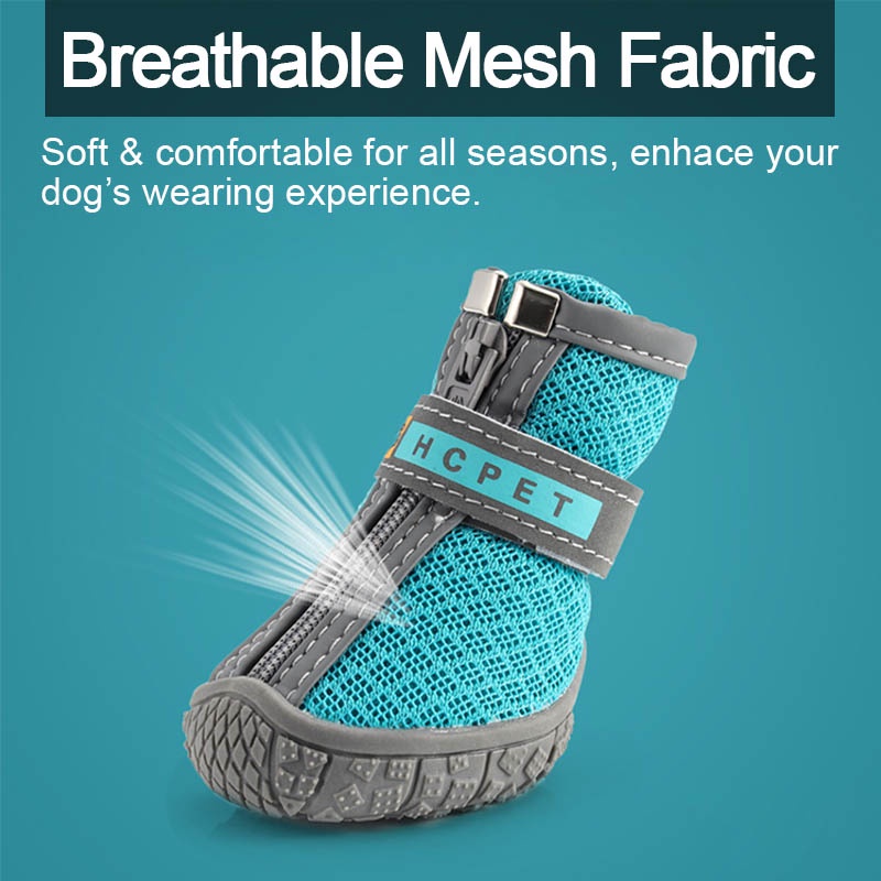 HamshMoc Giày bốt cổ cao thoáng khí chống trượt cho thú cưng