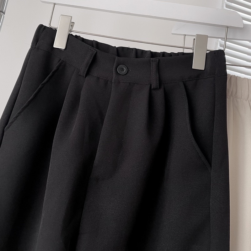 Quần tây ống rộng lưng chun có 2 màu form rộng unisex_SSSTore