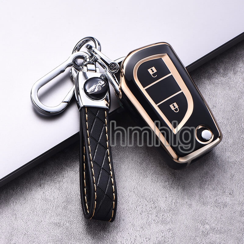 Ốp Bảo Vệ Chìa Khóa Xe Hơi Bằng TPU Mạ Viền Sang Trọng Cho Toyota Innova Revo Fortuner Altis Hilux