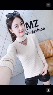 Áo len cổ 3p đắp ren cực xinh!!!