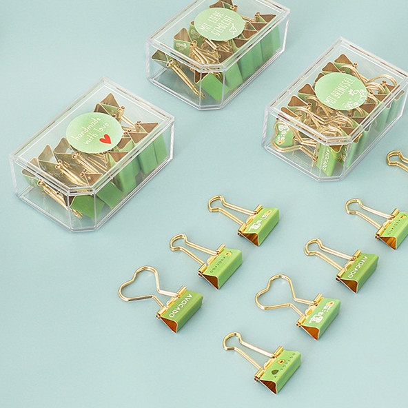 Bộ 12 Kẹp Tóc Hình Quả Bơ Xanh Sáng Tạo