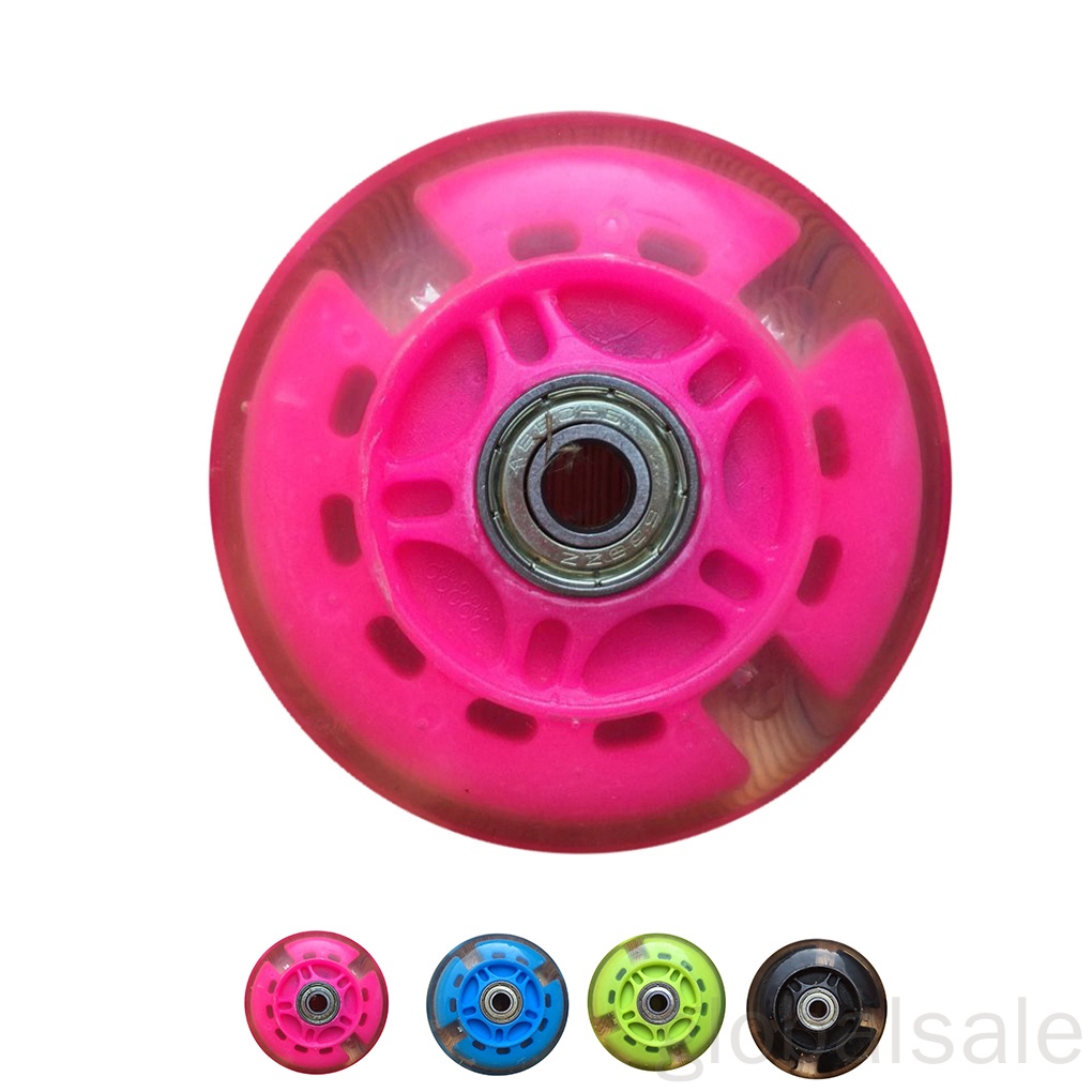 Bộ 2 Bánh Xe pu Thay Thế Kèm Đèn Nhấp Nháy Cho Xe scooter Trẻ Em