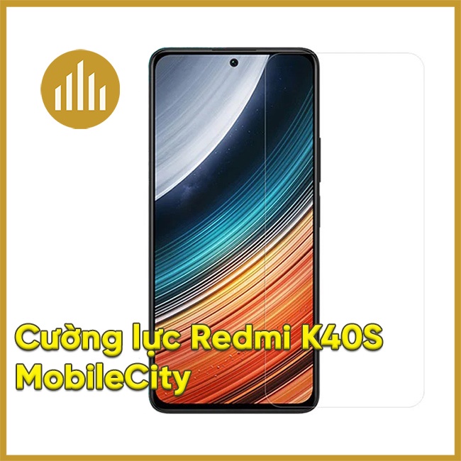Kính cường lực Xiaomi Redmi K40S (Trong suốt, Full màn đen, GOR) - MobileCity