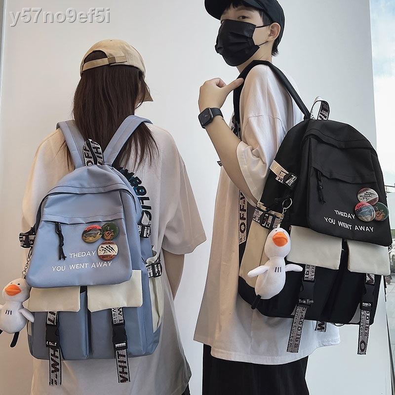 ✧❈Quốc triều nam học sinh phiên bản Hàn Quốc ba lô học sinh trung học nữ Nhật Bản hoang dã dung lượng lớn học sinh trung