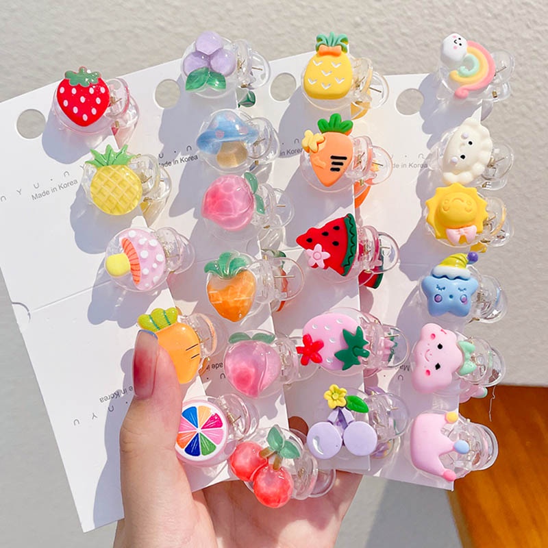Kẹp Tóc Hình Trái Cây Trong Suốt Cho Bé Gái