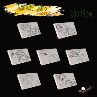 Tranh vẽ phác thảo hình ngựa con 20x15cm