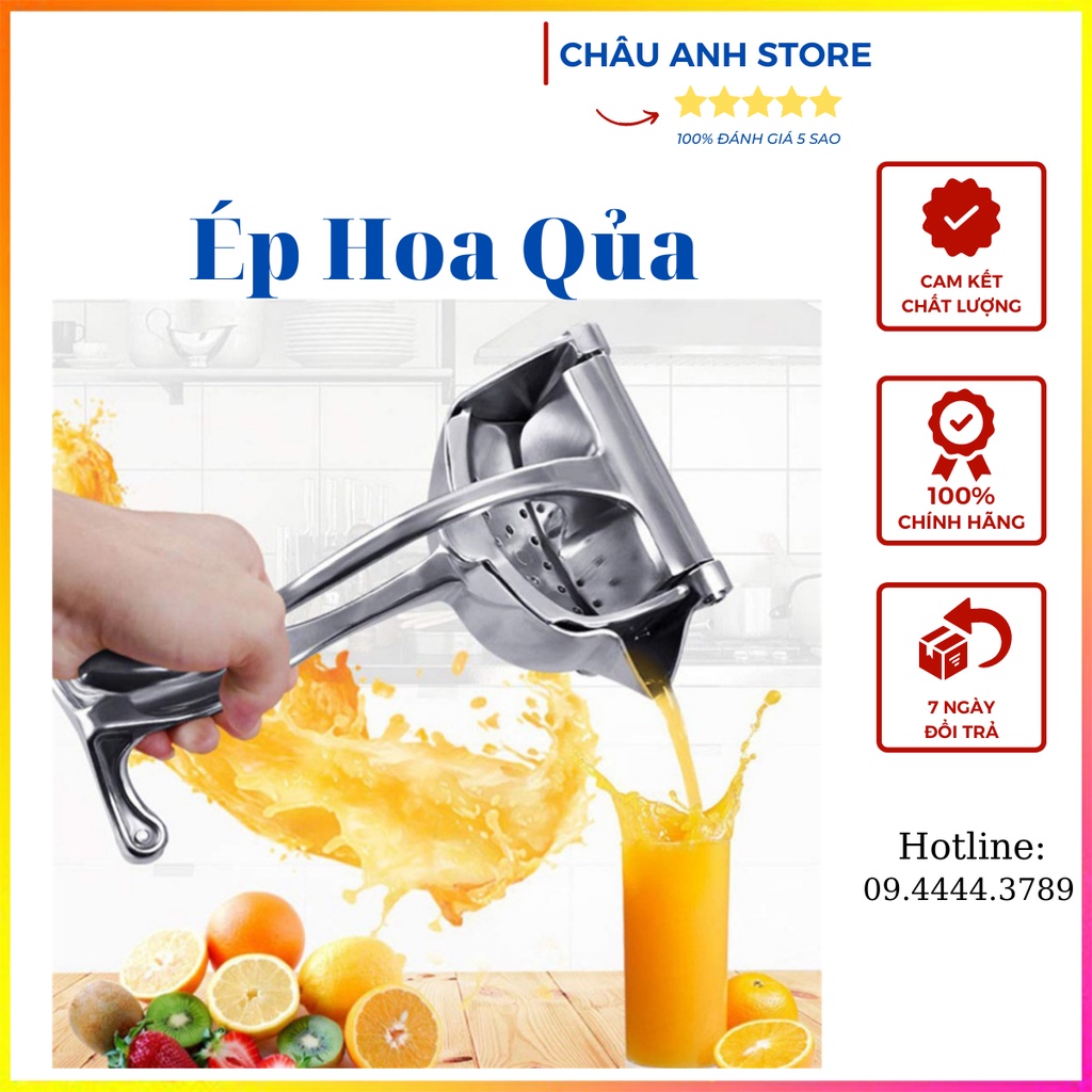 Máy ép trái cây hoa quả bằng tay làm nước rau củ cầm tay đa năng bằng inox mini nhỏ gọn tiện dụng