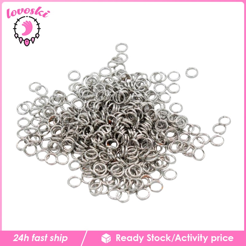 Bộ 500 Vòng Kim Loại Mở Dùng Làm Trang Sức DIY 4mm