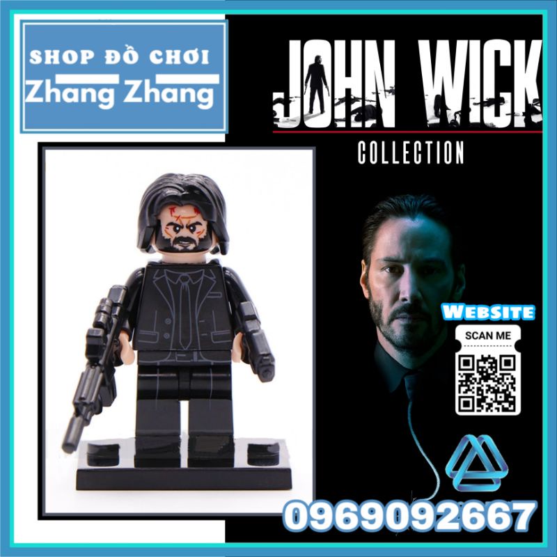 Đồ chơi Xếp hình John Wick sát thủ chuyên nghiệp Minifigures Koruit Wm830 Kopf KF1216