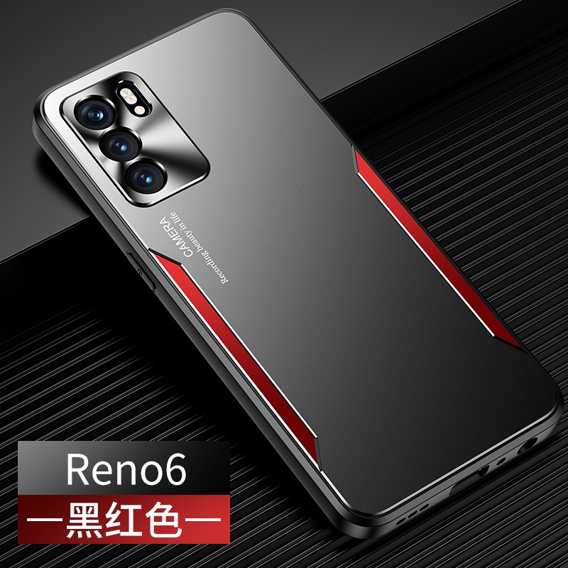 Ốp Điện Thoại PC+TPU + Hợp Kim Nhôm Chống Sốc Cho OPPO Reno 6 5G OPPO Reno 6 5G
