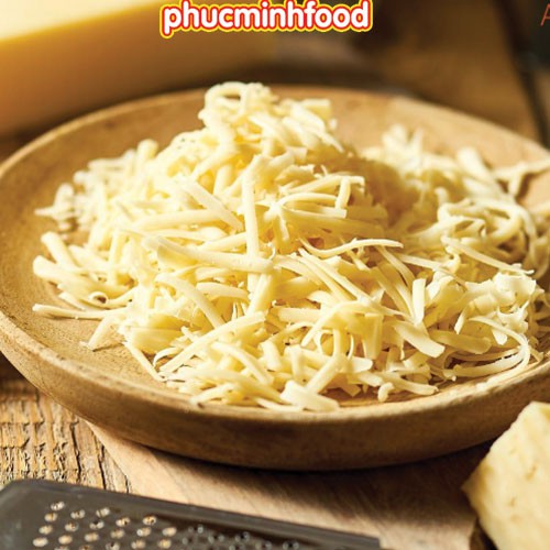 Phô Mai Mozzarella Bào Sợi Bịch Đen Loại 1 gói 500gram dùng làm pizza, lẩu tokbokki...