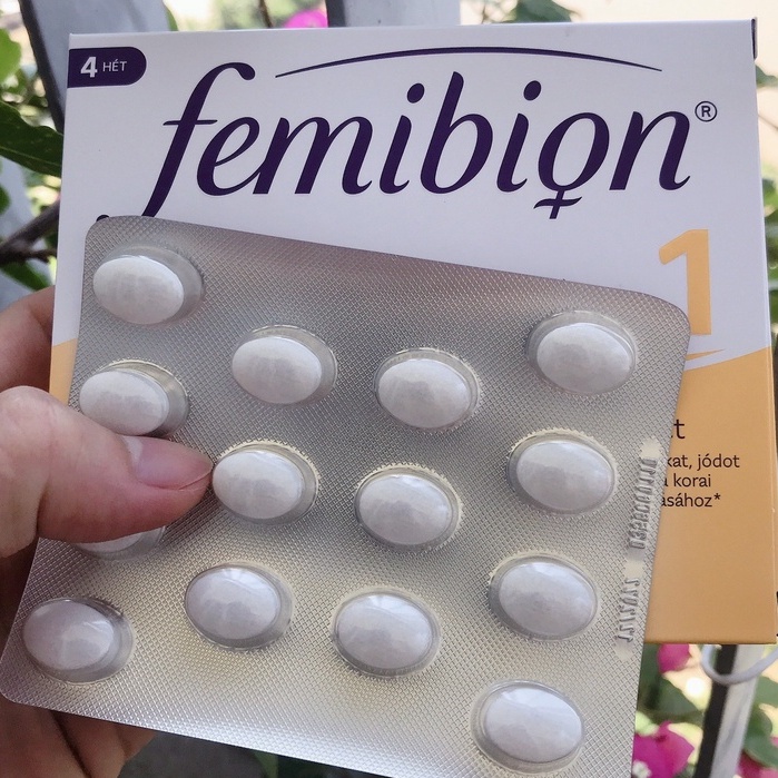 Vỉ Lẻ Femibion 1 sản xuất tại Đức dùng cho giai đoạn 3 tháng đầu.