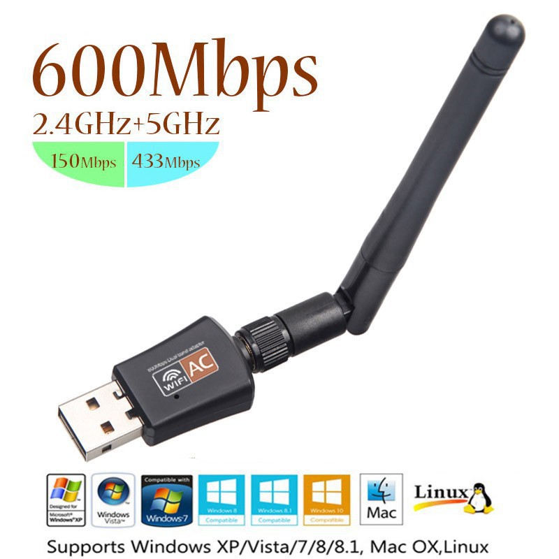 USB WIFI 2 BĂNG TẦN 2,4 /5GHZ 802.11AC