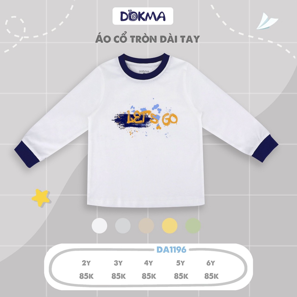 Áo dài tay bé trai Dokma