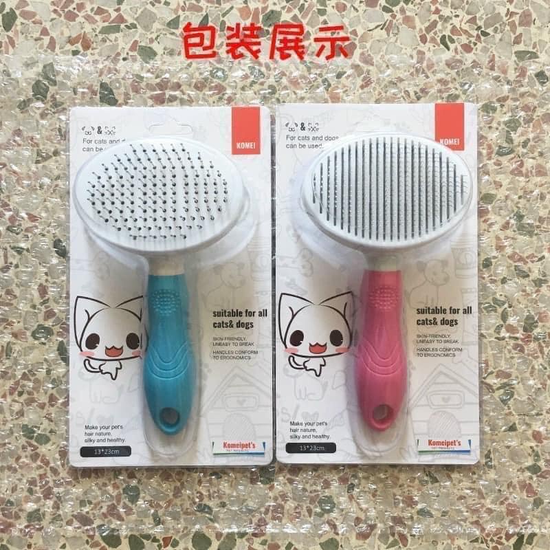 Lược chải lông thú cưng chó, mèo có nút bấm tiện dụng
