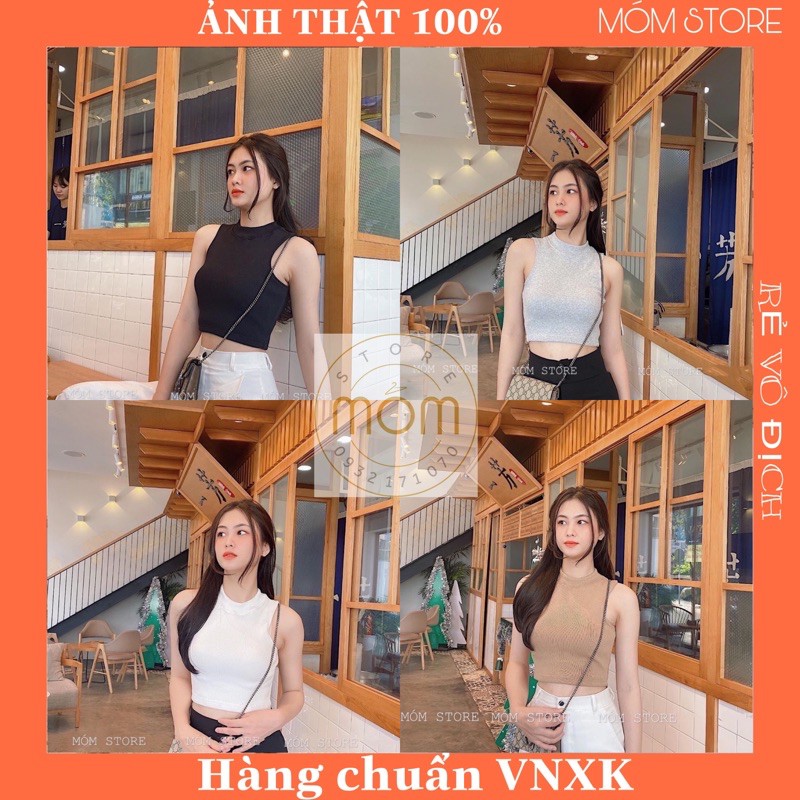 Áo Croptop Basic Ba Lỗ Gân nhà MÓM STORE [ẢNH THẬT 100%