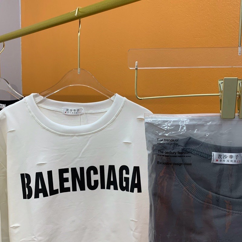 [Ảnh thật] Áo nỉ balenciaga rách cực chất, áo nỉ đôi nam nữ freesize | BigBuy360 - bigbuy360.vn