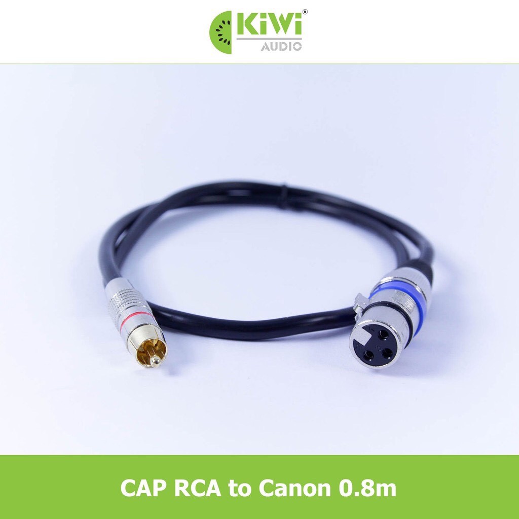 Dây Jack cannon cái ra AV lõi đồng dài 0,8m. canon âm ra hoa sen, kết nối vang với amly...  KIWI