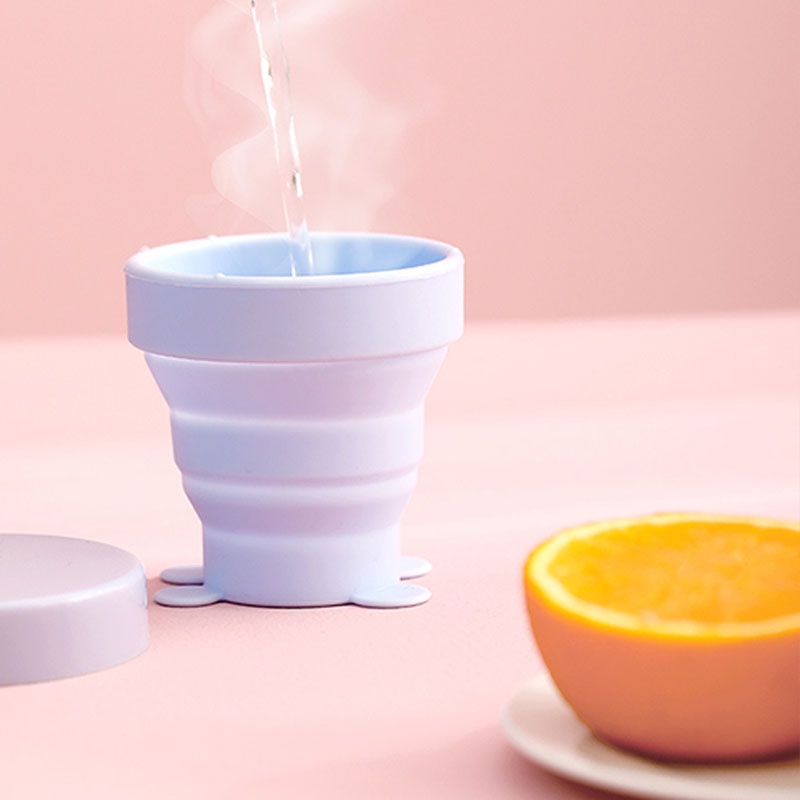 Cốc Uống Nước Gấp Gọn Bằng Silicone Chống Rơi Vỡ Tiện Dụng Mang Theo Du Lịch