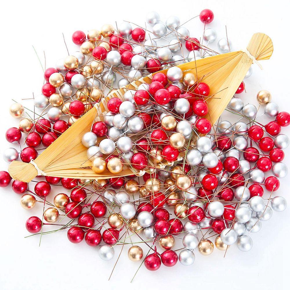 Vòng Hoa Giả Mini Trang Trí Giáng Sinh|Phụ Kiện Trang Trí Giáng Sinh Thủ Công Màu Đỏ Xinh Xắn