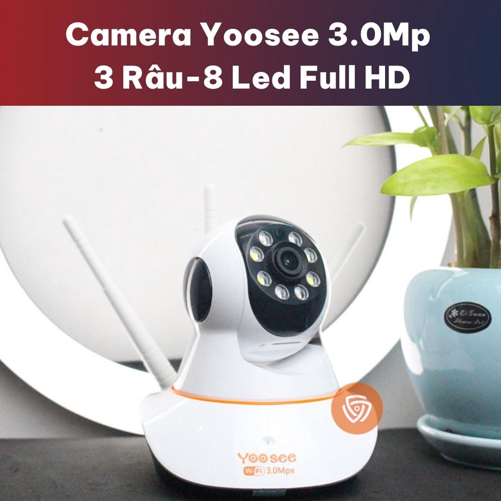 Camera Wifi YOOSEE 8 LED 3.0Mp Full HD, Đàm thoại 2 chiều, Quay màu ban đêm | WebRaoVat - webraovat.net.vn