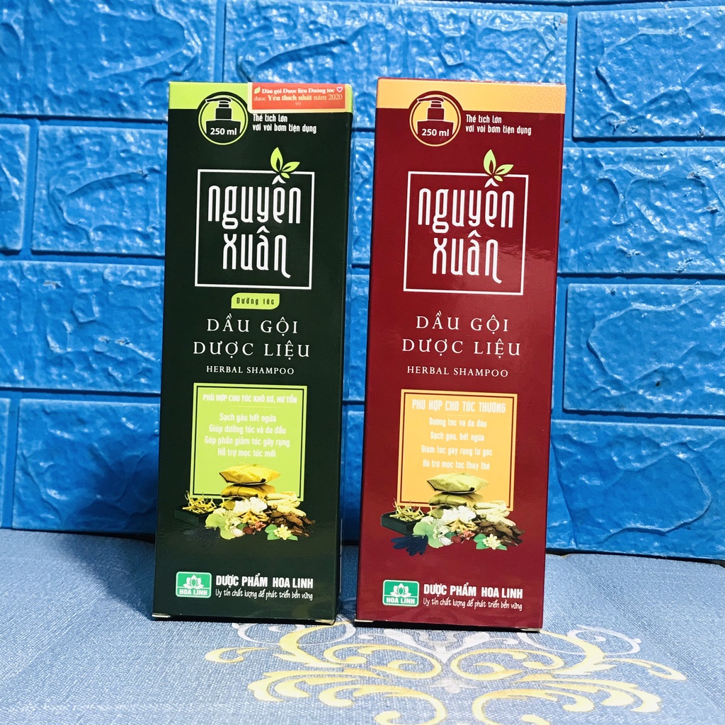 Dầu gội dược liệu Nguyên Xuân XANH-ĐỎ 250ML