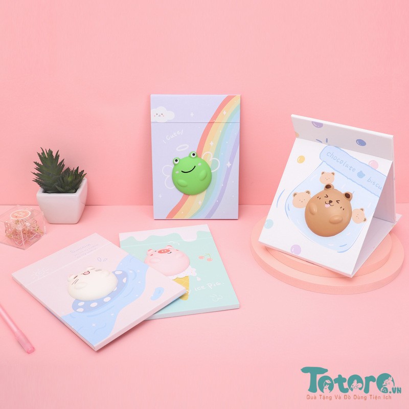 Gương gập để bàn 21x15cm: Gấu Thỏ Ú - Hello Monster - Muông Thú Wonderful - Hình nổi ngộ nghĩnh - Nhóc Phi Hành Gia...