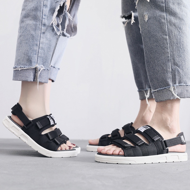 Dép quai hậu sandal Sport đế 3cm có 3 quai, quai sau tháo dời đi 2 kiểu cho Học Sinh, Sinh Viên Nam Nữ