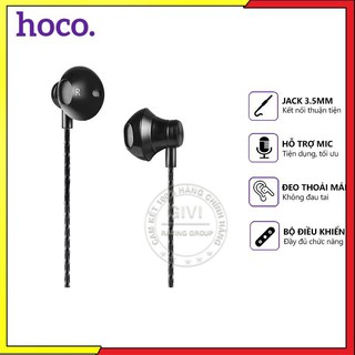 Tai nghe dây Hoco M18 jack 3.5mm, dài 1.2m, tương thích nhiều thiết bị