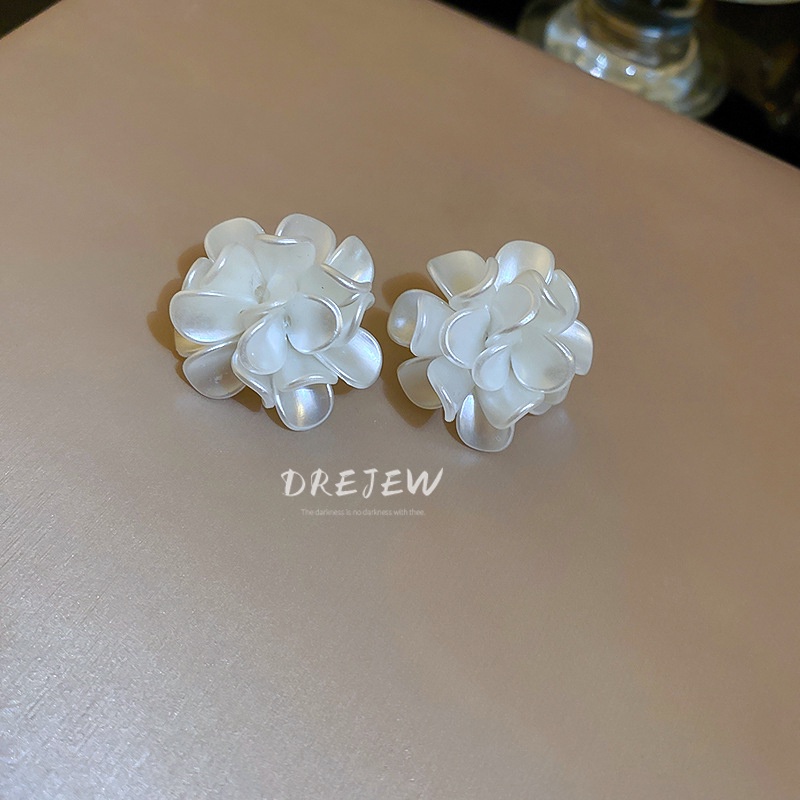 DREJEW Khuyên Tai Bạc Nhỏ Xinh Hình Hoa Phong Cách Mori Thời Trang Cho Nữ