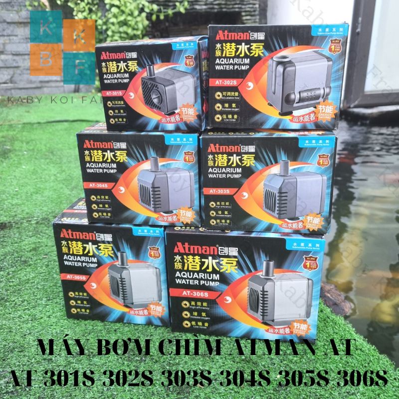 MÁY BƠM ATMAN ,MÁY  BƠM  CHÌM HỒ CÁ ,BỂ  CÁ ( 301s, 302s, 303s, 304s, 305s 306s )